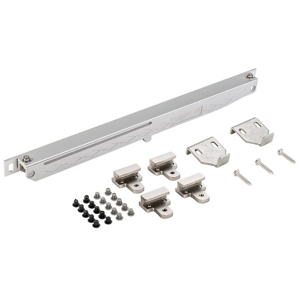 National Hardware Satin Nickel Plastic Sliding Door Hardware Kit N187-082